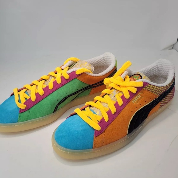 PUMA x The Hundreds Suede Classic Sneakers - Multicolor - Size 7 - Picture 3 of 8